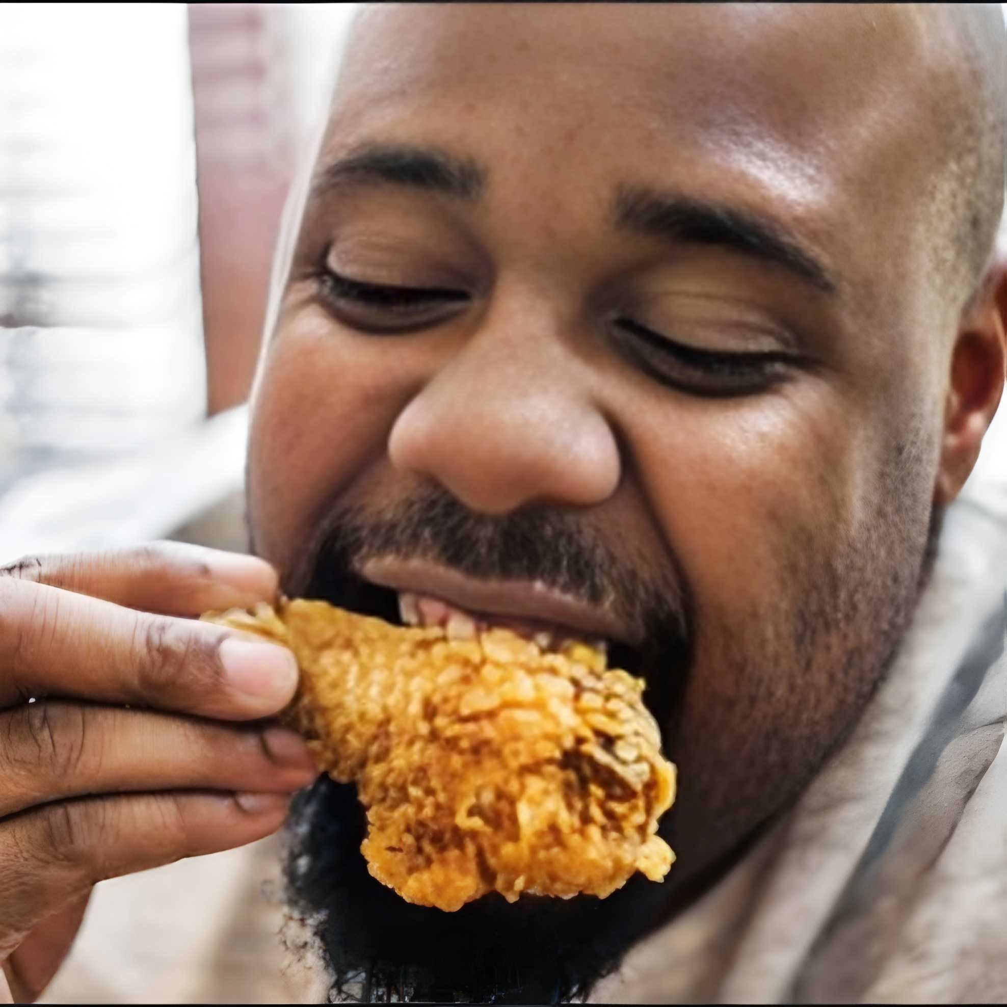 Enjoying delicious food